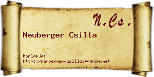 Neuberger Csilla névjegykártya